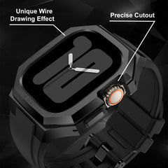 Luxury Black Metal Case with Band