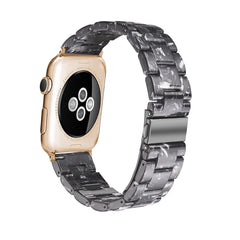 Black Flower Resin Band