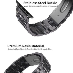 Black Flower Resin Band
