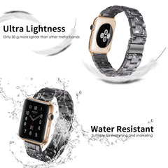 Black Flower Resin Band
