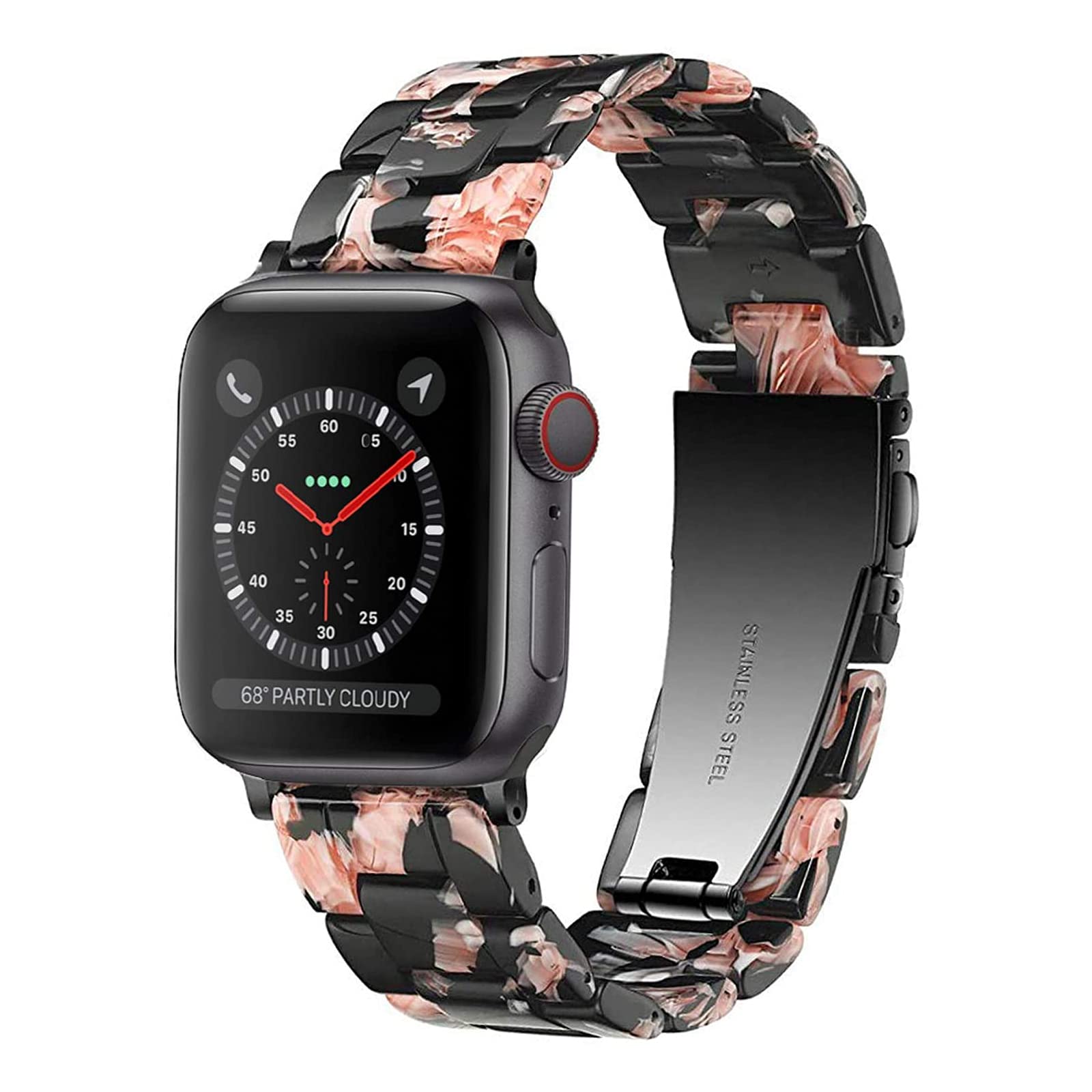 Black Rose Resin Band
