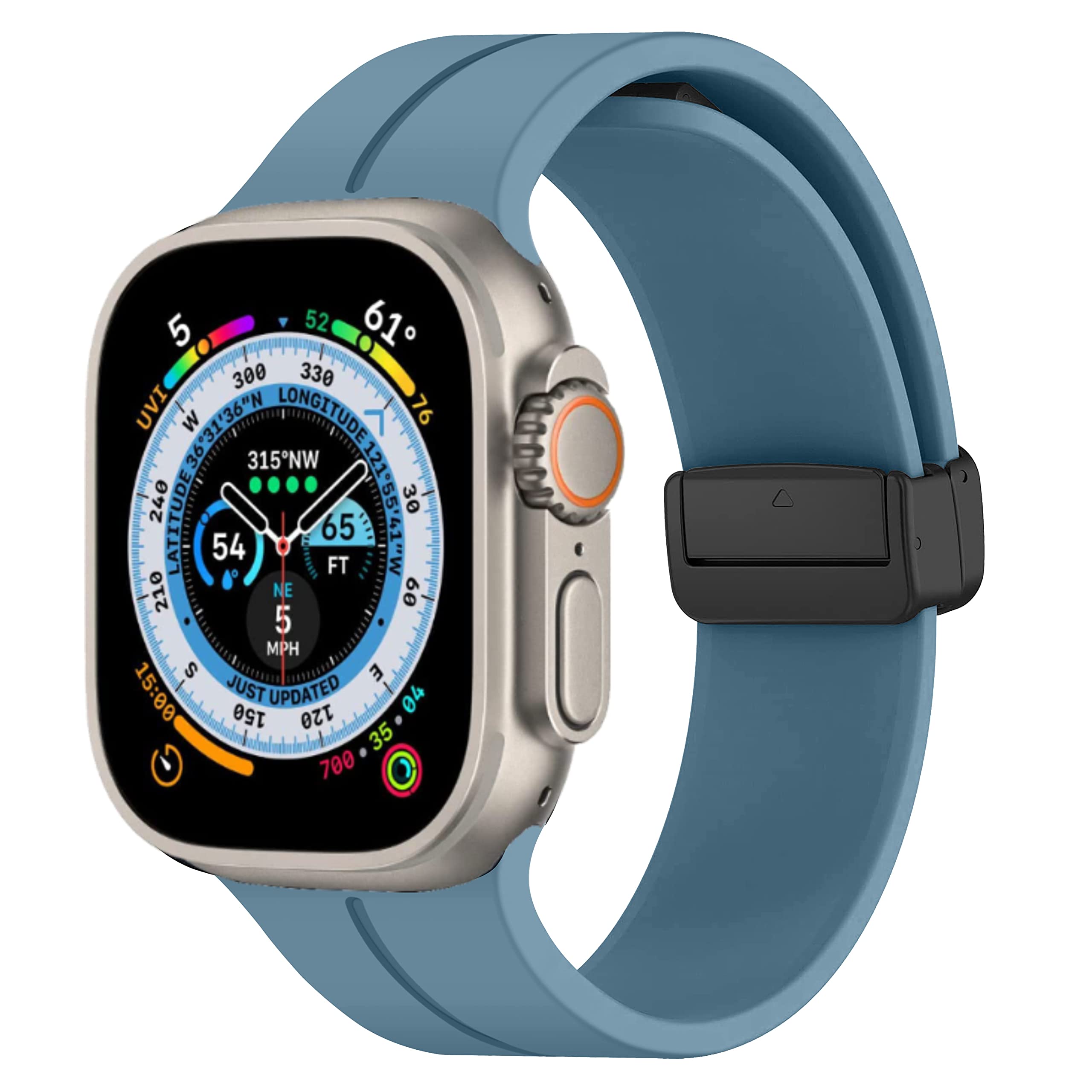 Vertical Stripe Magnetic Silicone Band for Apple Watch