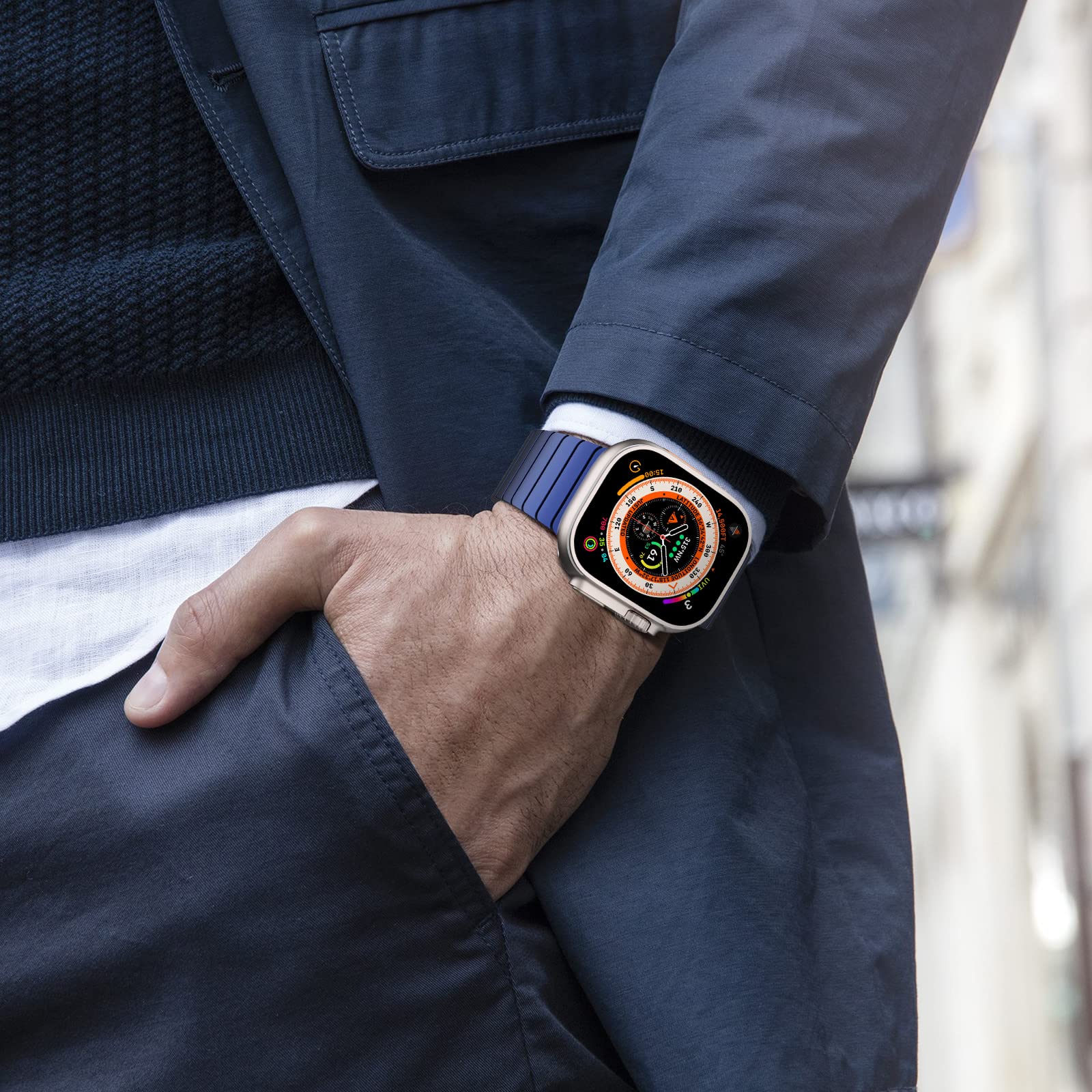 Blue Stainless Steel Band