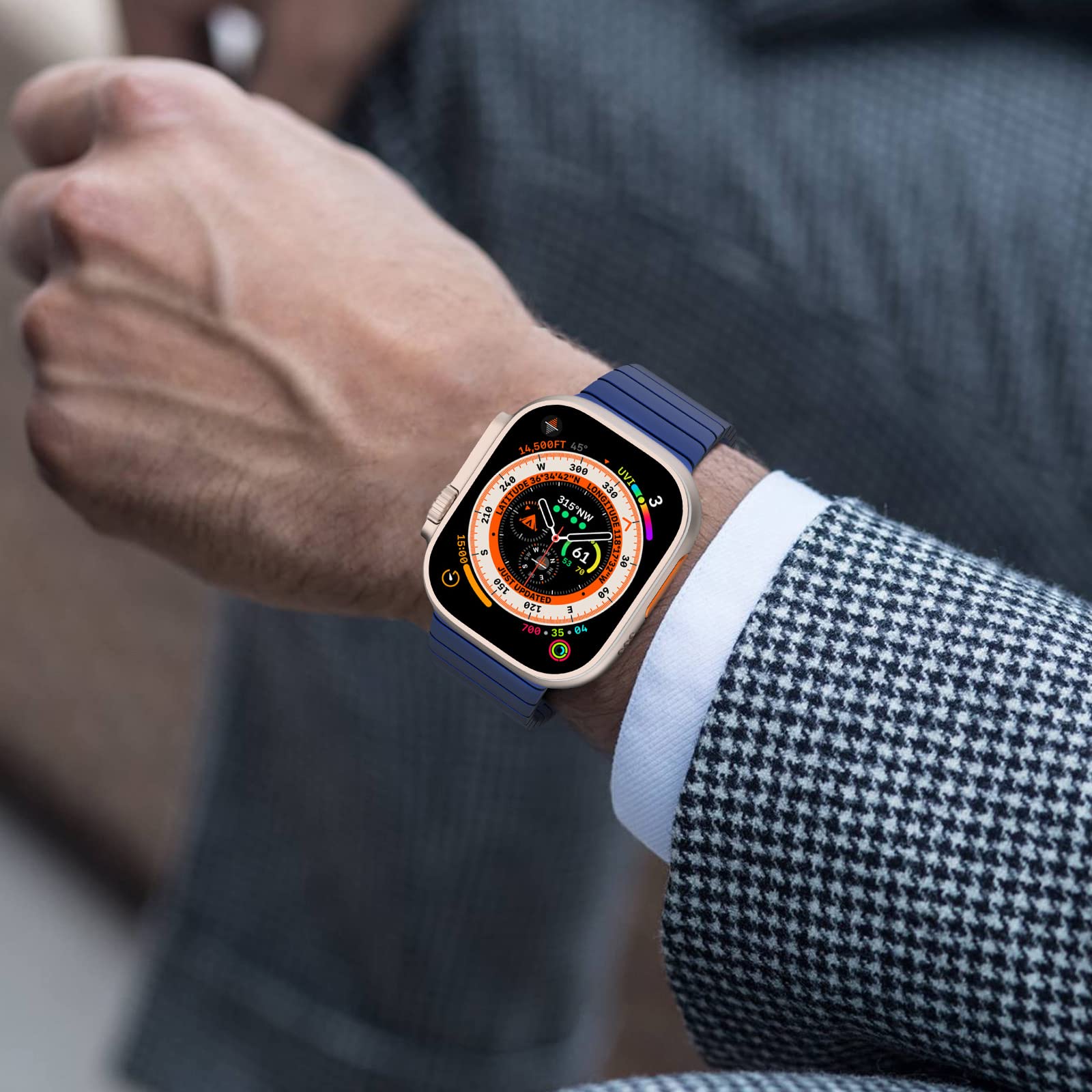 Blue Stainless Steel Band