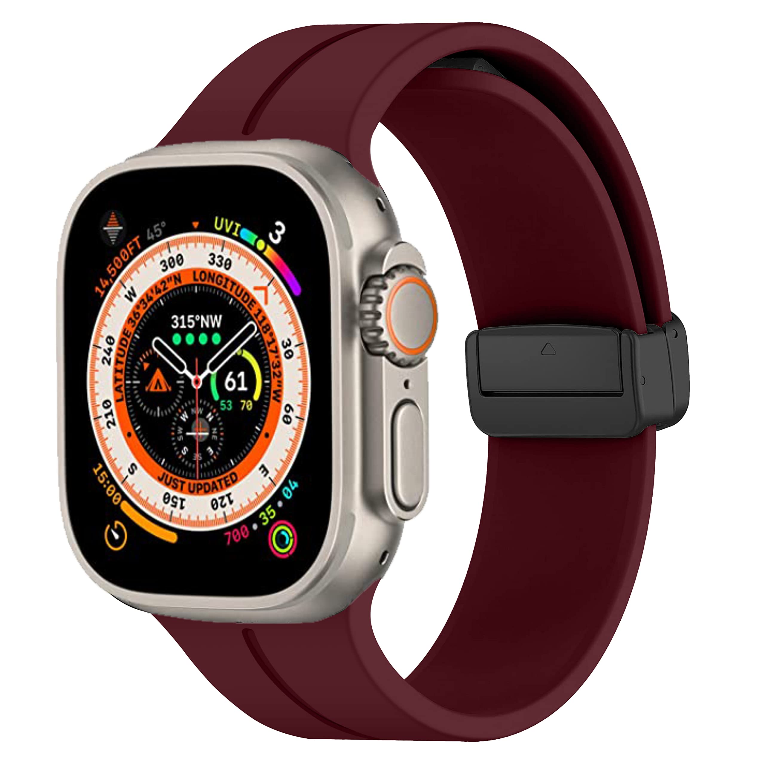 Vertical Stripe Magnetic Silicone Band for Apple Watch