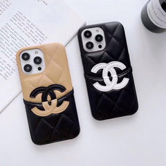 Classic Colorblock Leather Card Case