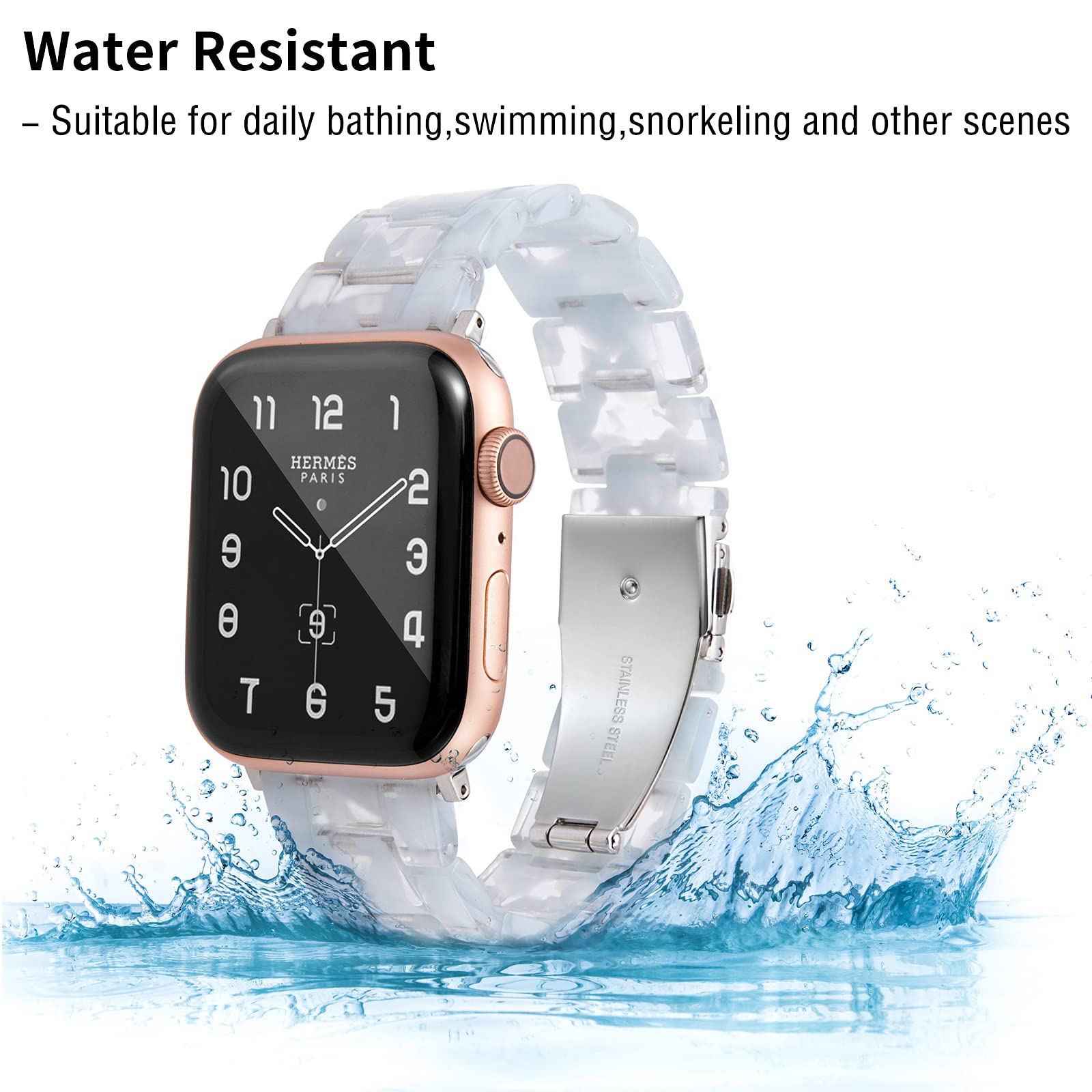 Clear Blue Resin Band