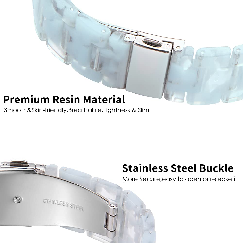 Clear Blue Resin Band