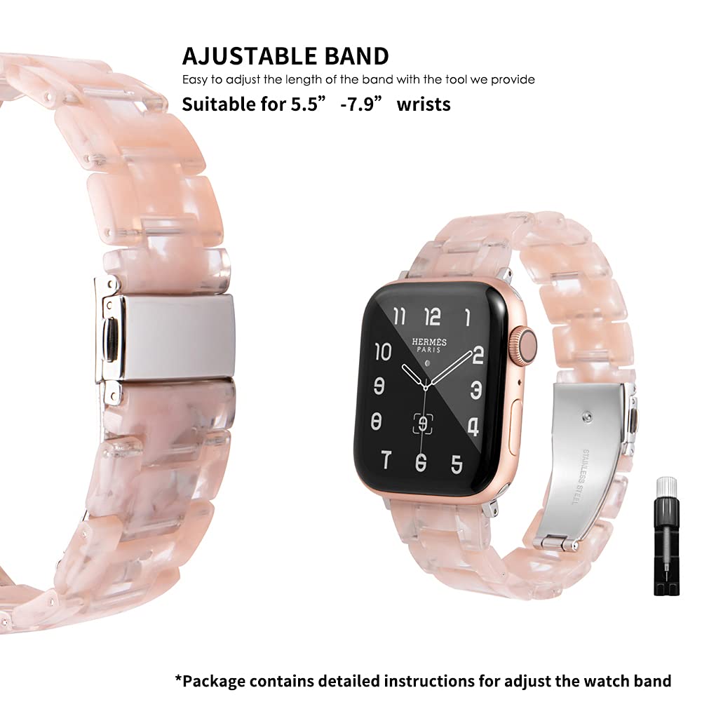 Clear Pink Resin Band