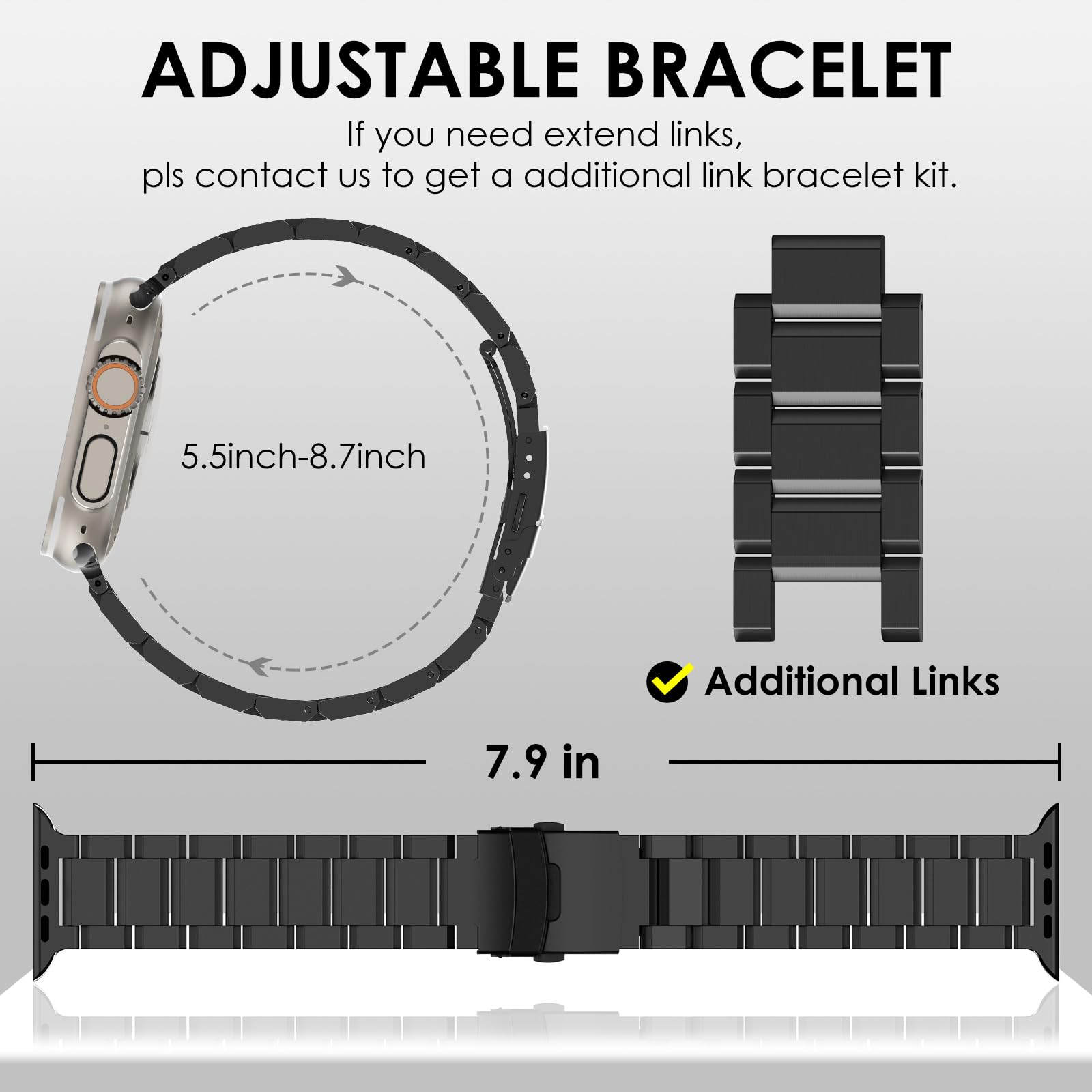 DT-Black Stainless Steel Band