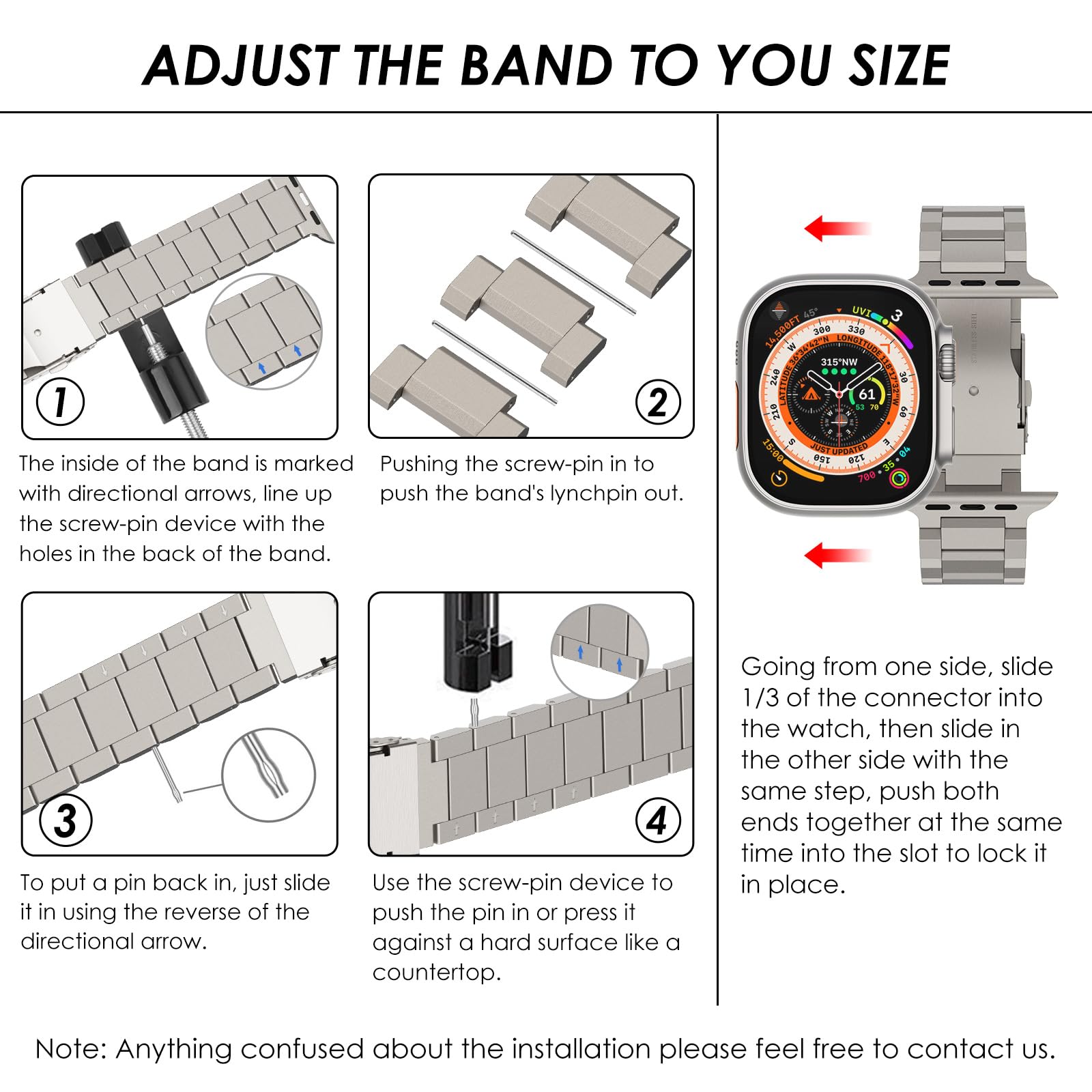 TD-Silver Stainless Steel Band