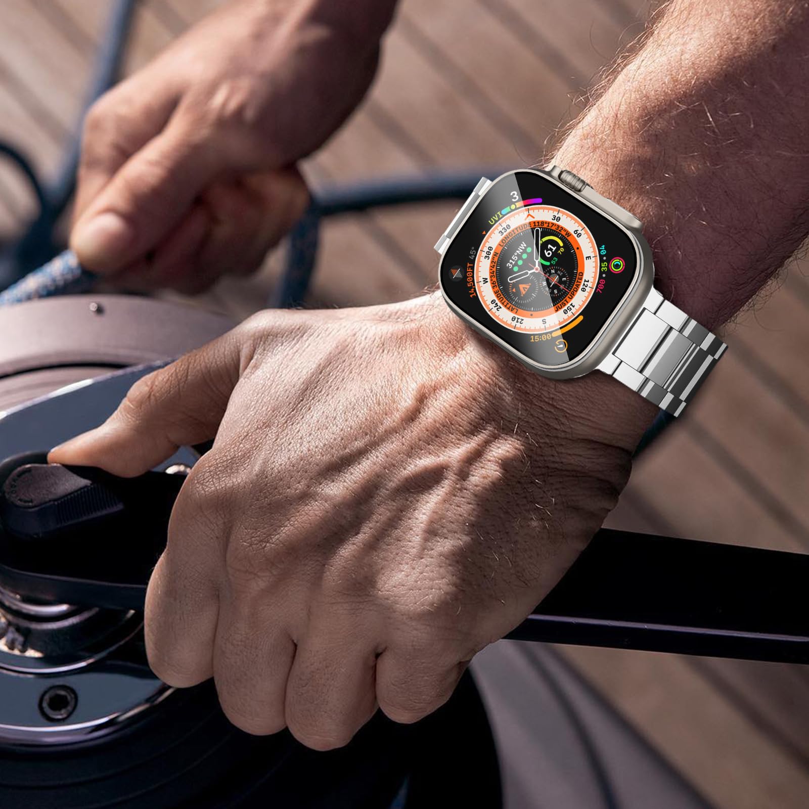 TD-Silver Stainless Steel Band