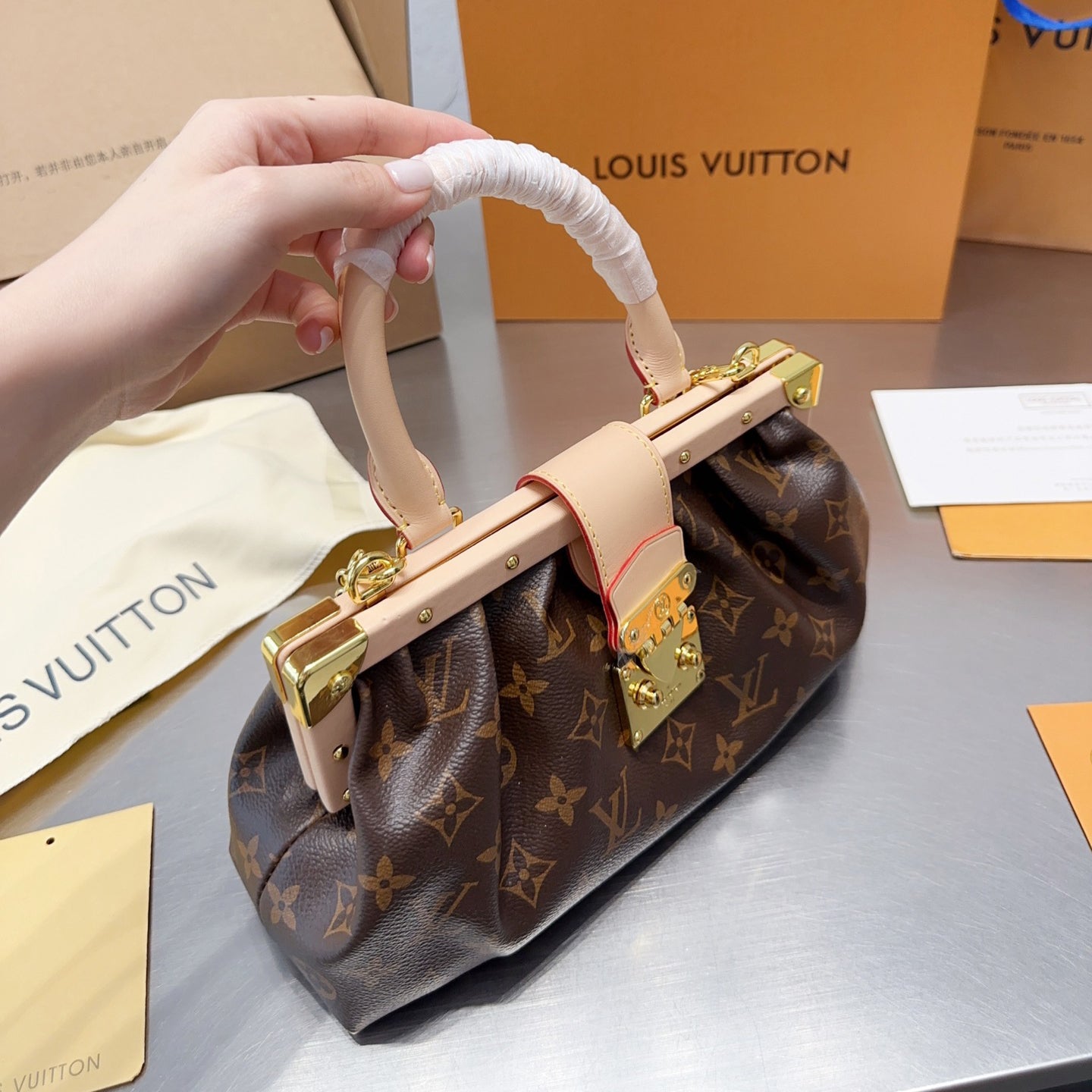 Classic Print Clutch Bag
