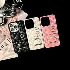 Soft Leather Gold Stamped Letters Case
