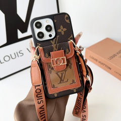 Leather Card Holder Crossbody Case