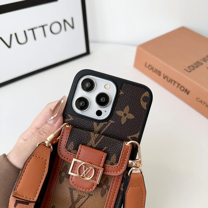 Leather Card Holder Crossbody Case