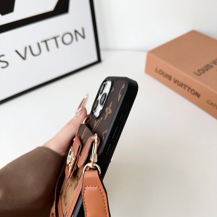 Leather Card Holder Crossbody Case