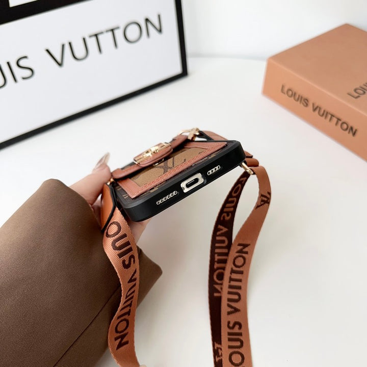Leather Card Holder Crossbody Case