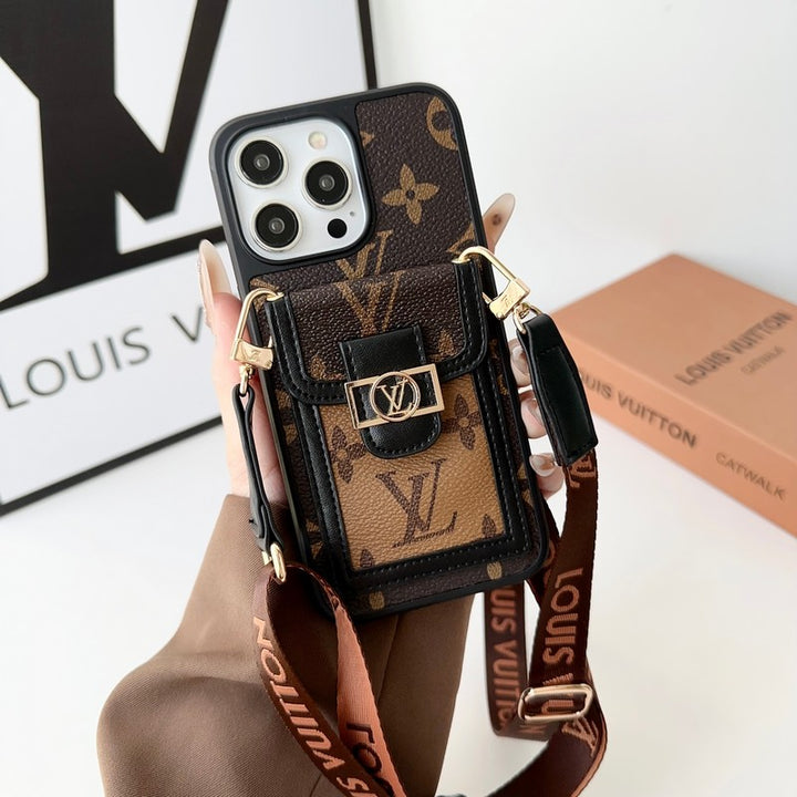Leather Card Holder Crossbody Case
