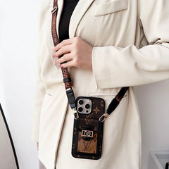 Leather Card Holder Crossbody Case