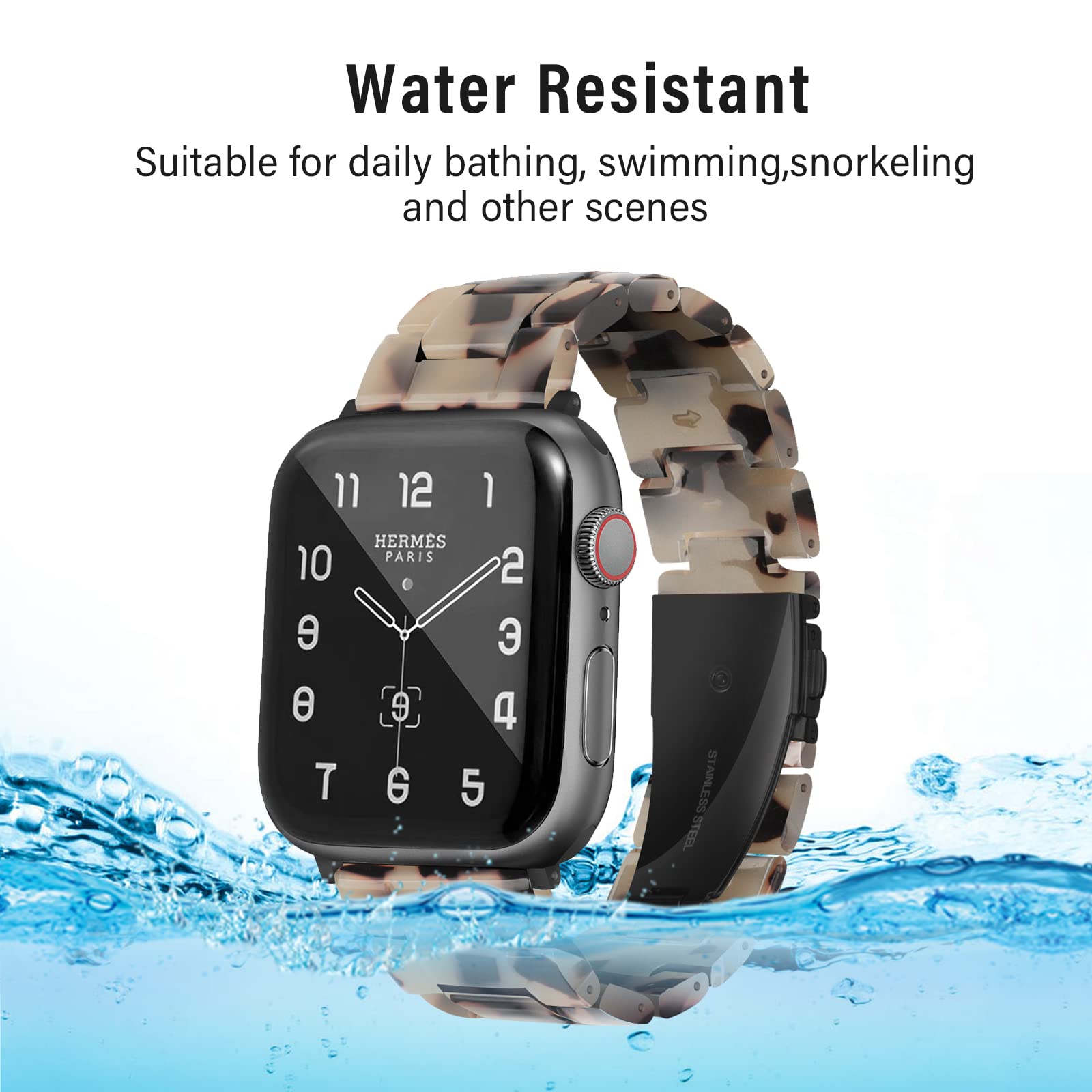 Ink White Resin Band