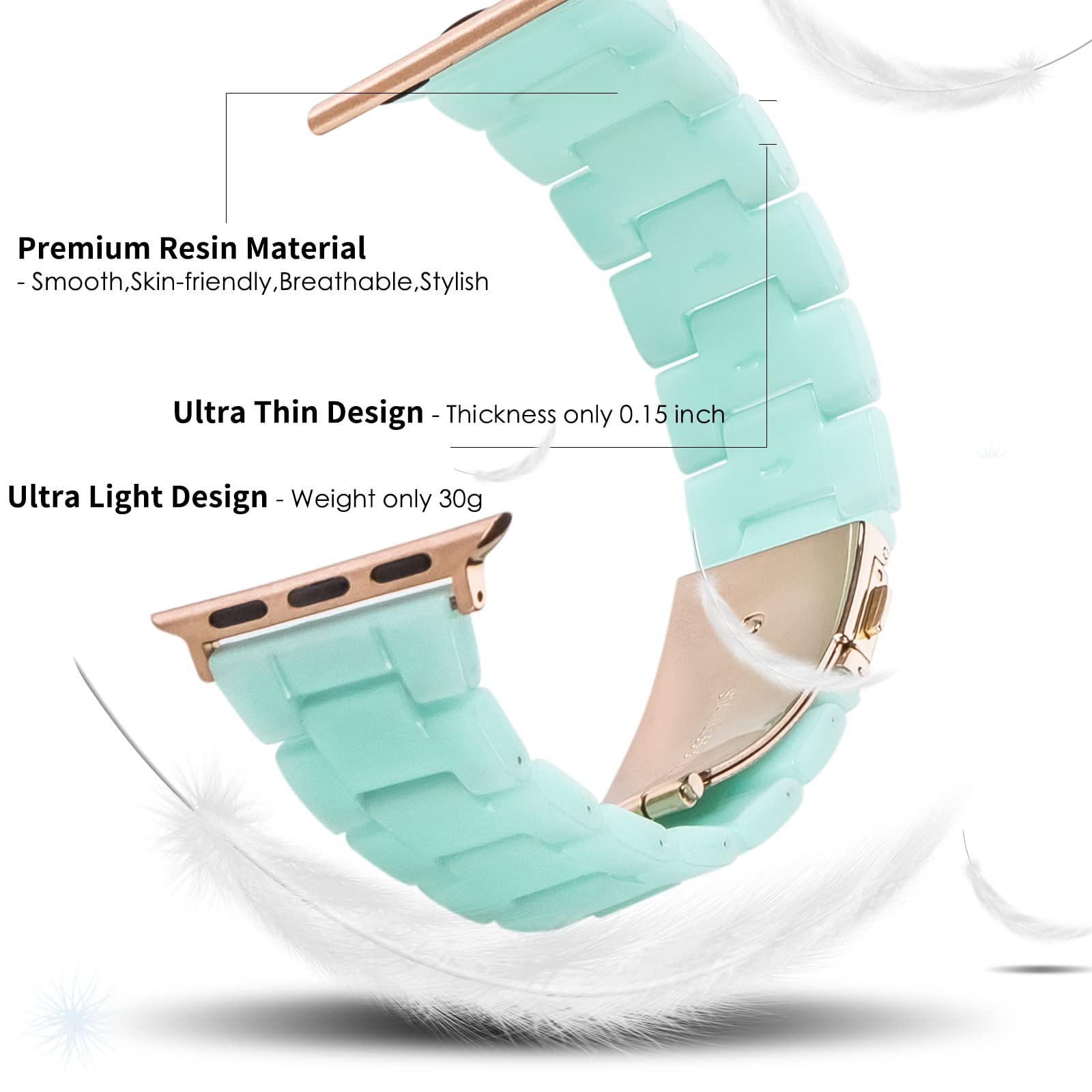 Jade Green Resin Band