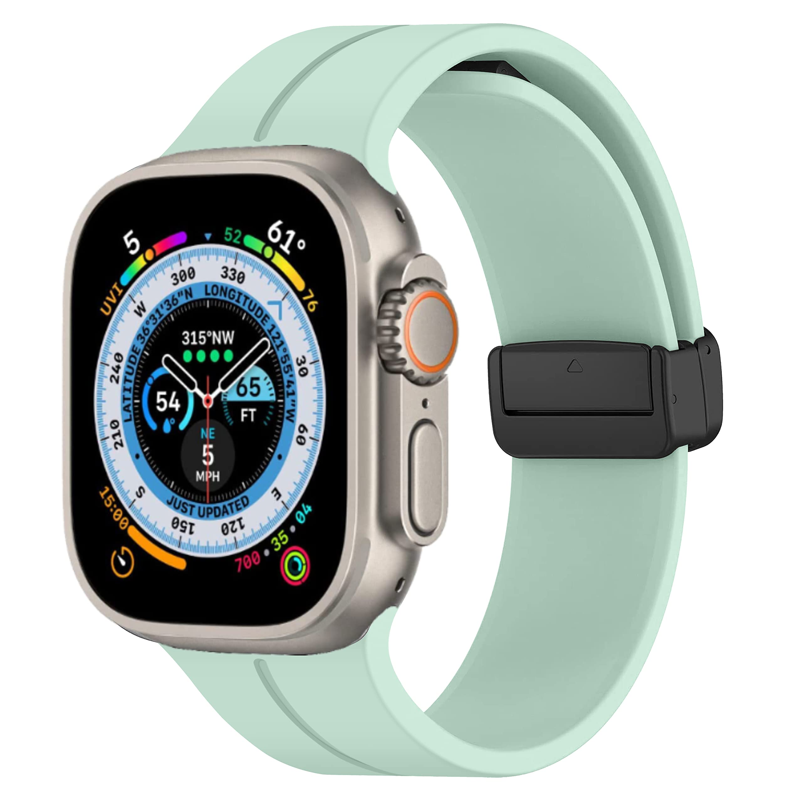 Vertical Stripe Magnetic Silicone Band for Apple Watch