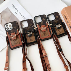 Leather Card Holder Crossbody Case