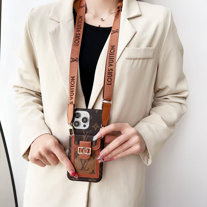 Leather Card Holder Crossbody Case