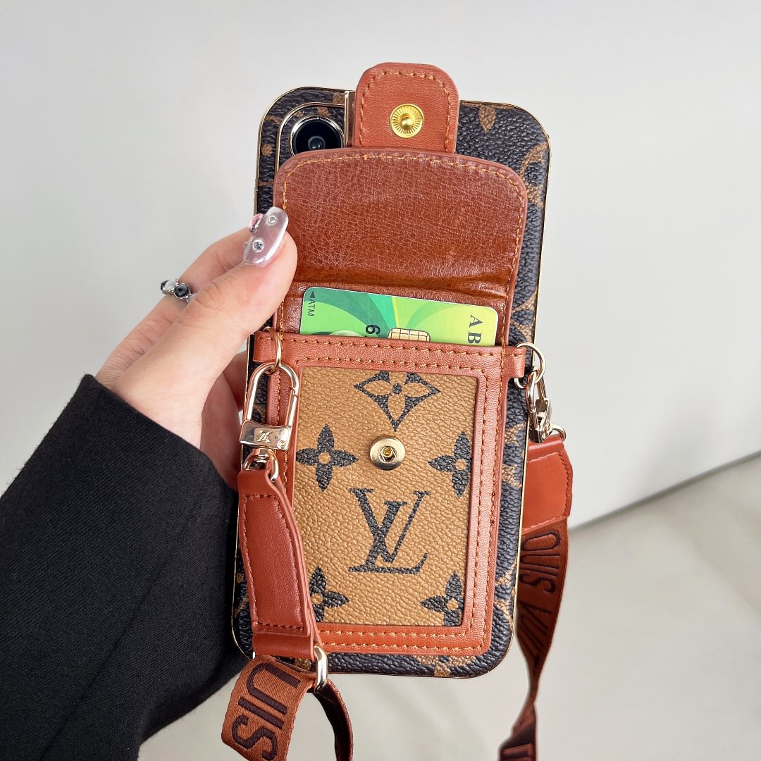 Electroplated Leather Luxury Crossbody Case