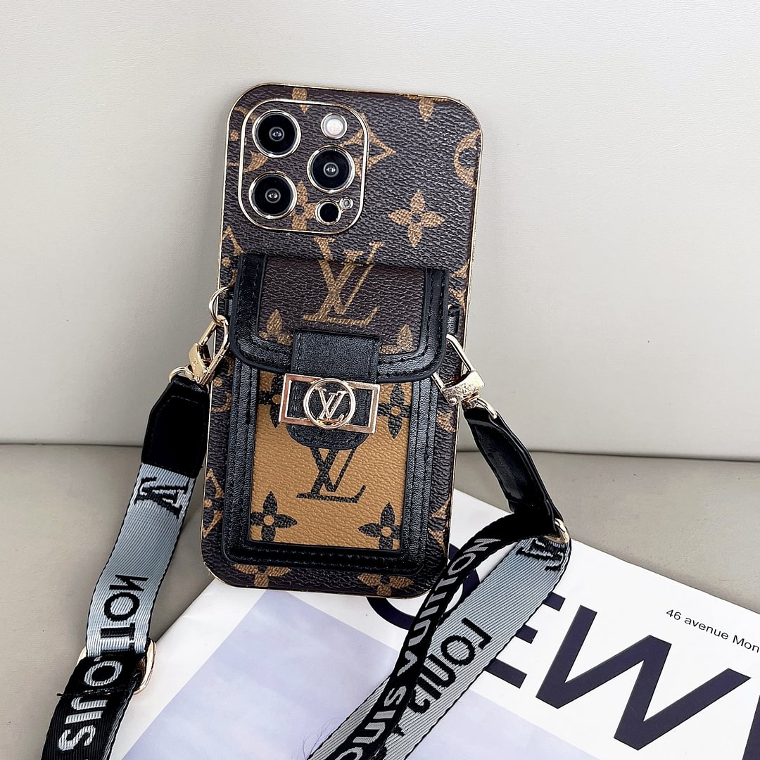 Electroplated Leather Luxury Crossbody Case
