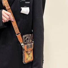 Electroplated Leather Luxury Crossbody Case