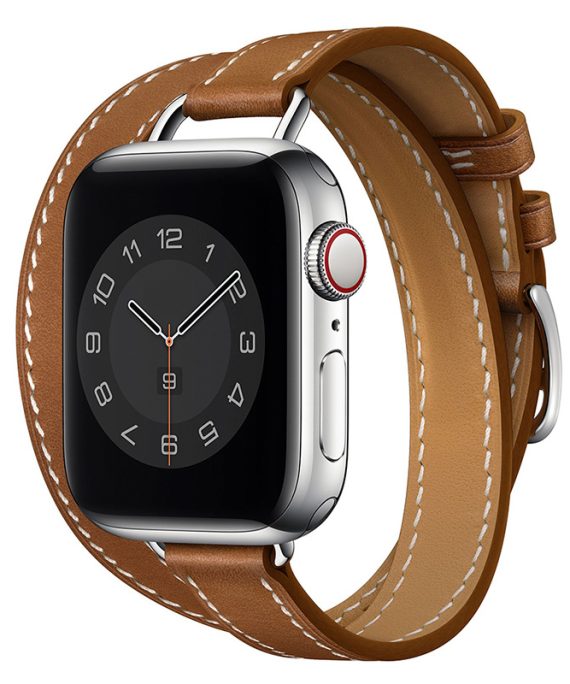 Brown Double Tour Italian Leather Strap