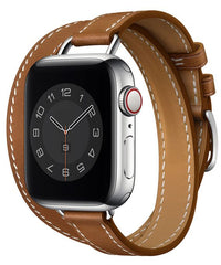 Brown Double Tour Italian Leather Strap