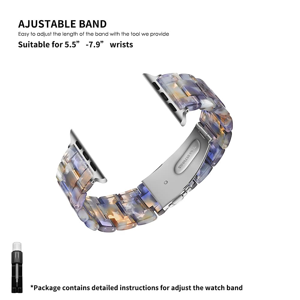 Ocean Blue Resin Band