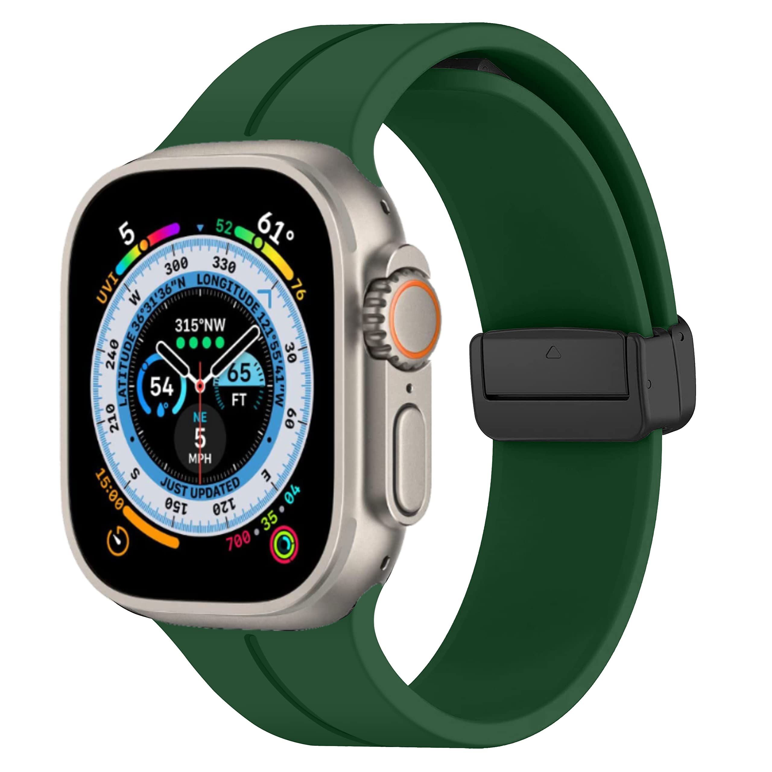 Vertical Stripe Magnetic Silicone Band for Apple Watch
