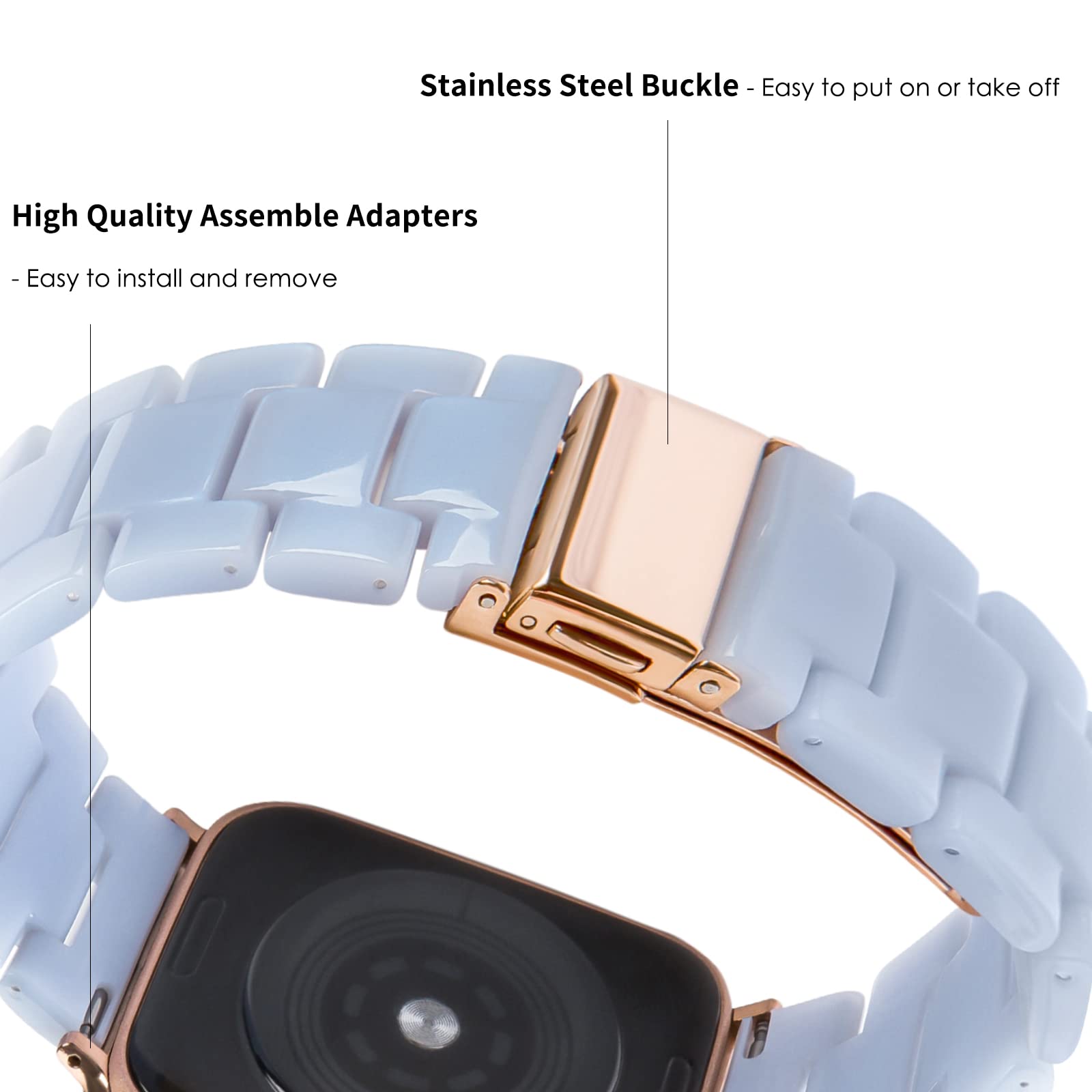 Pearl Blue Resin Band