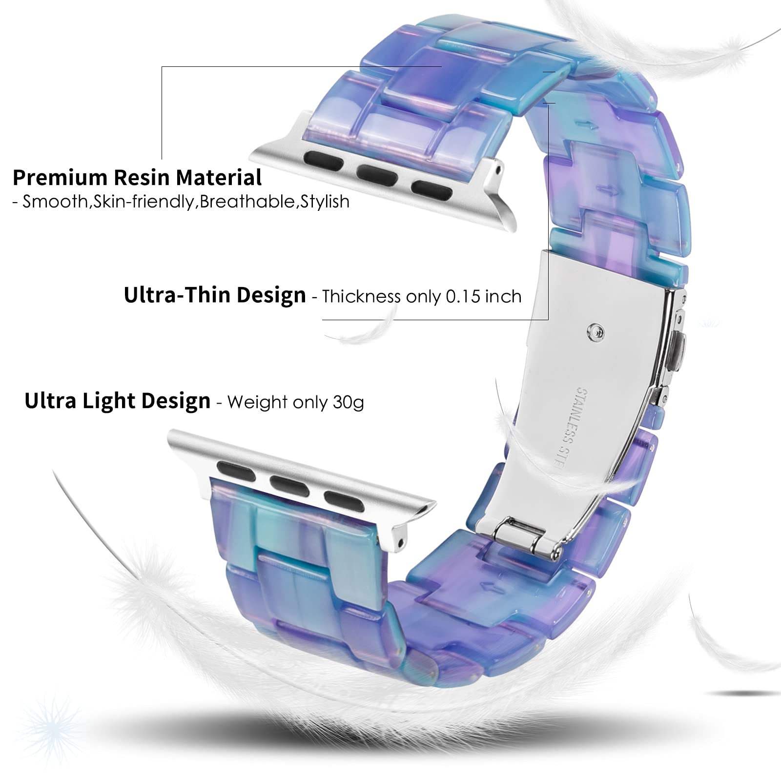 Fantasy Blue Resin Band