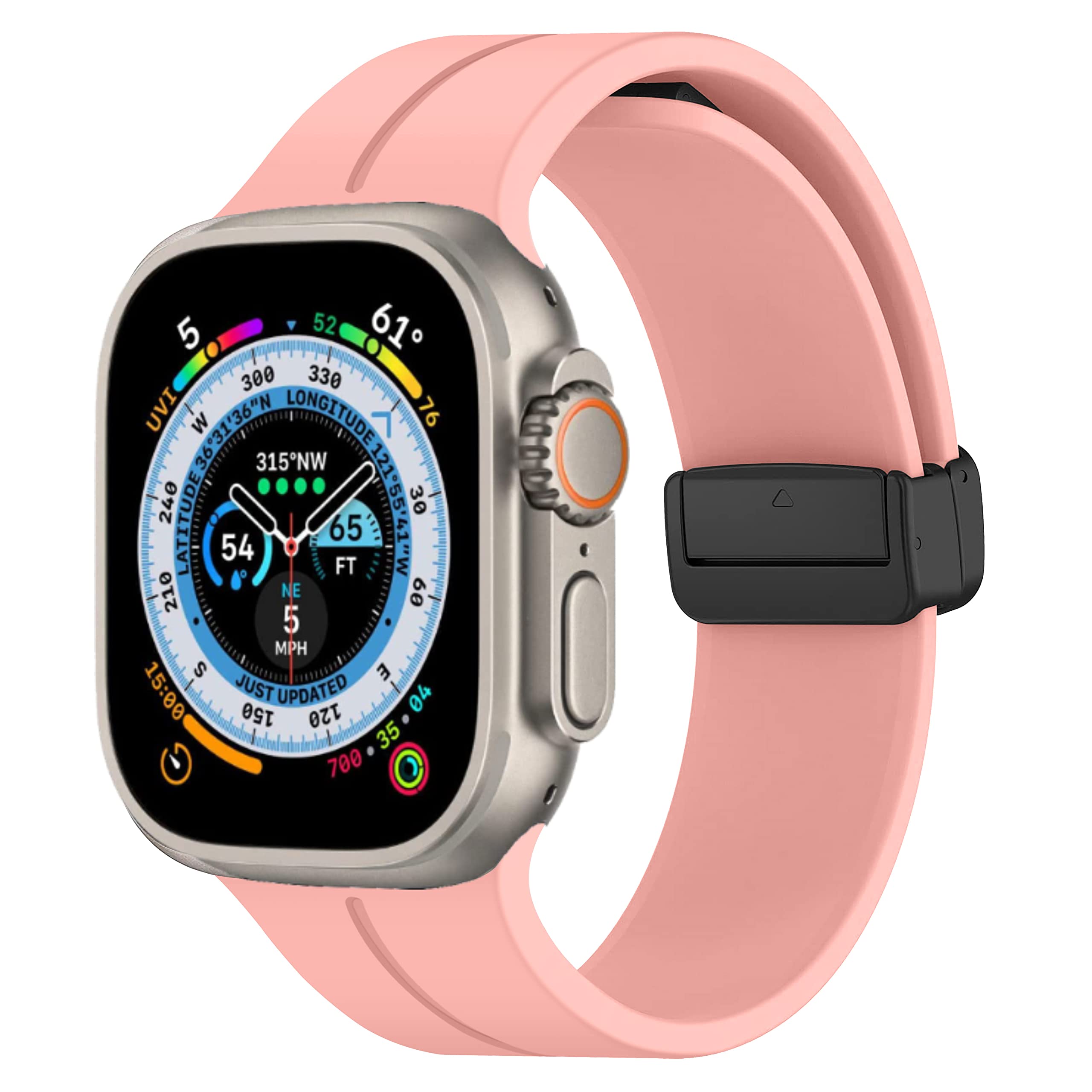 Vertical Stripe Magnetic Silicone Band for Apple Watch
