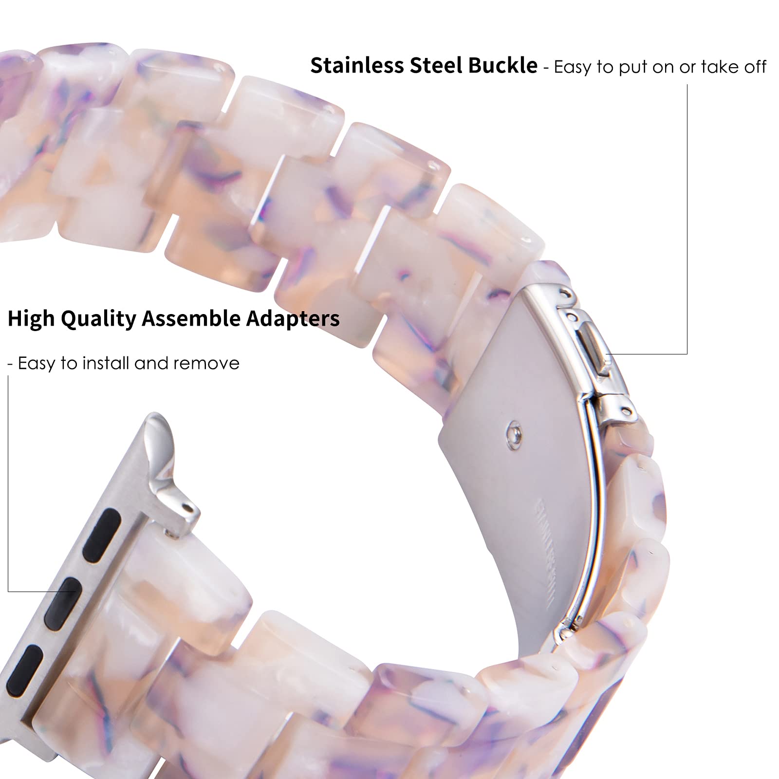 Rose  Pink Resin Band