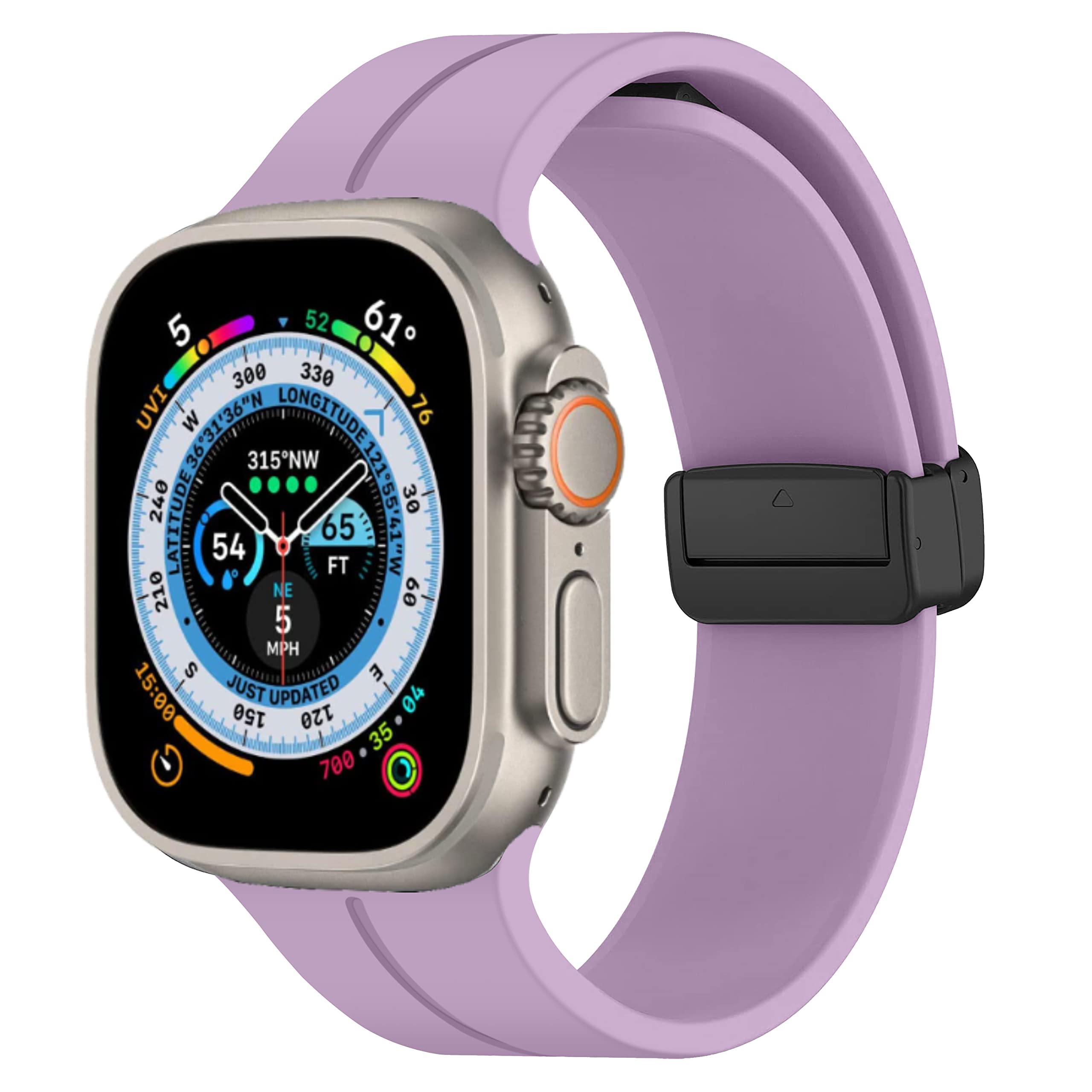 Vertical Stripe Magnetic Silicone Band for Apple Watch