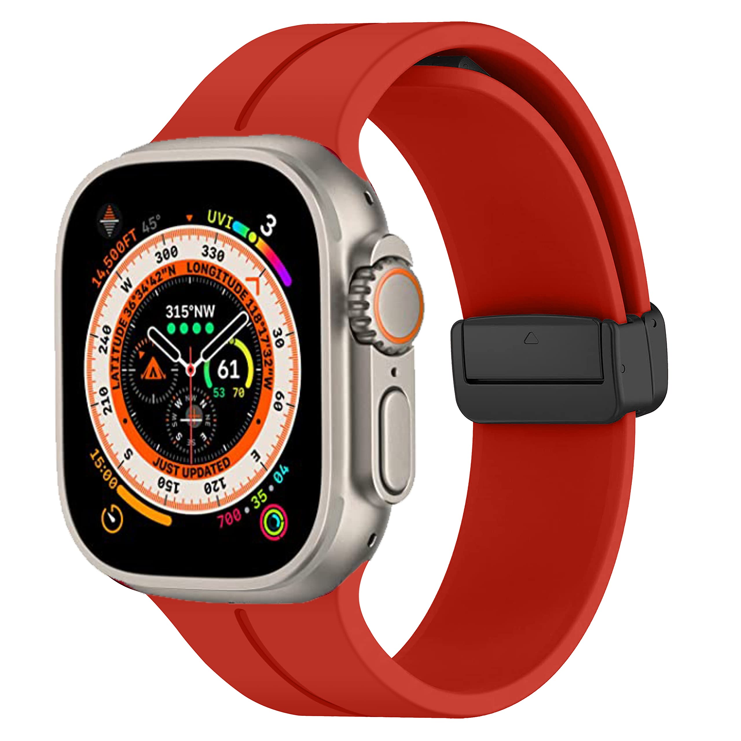 Vertical Stripe Magnetic Silicone Band for Apple Watch