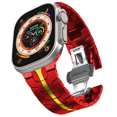Red/Gold Stainless Steel Band