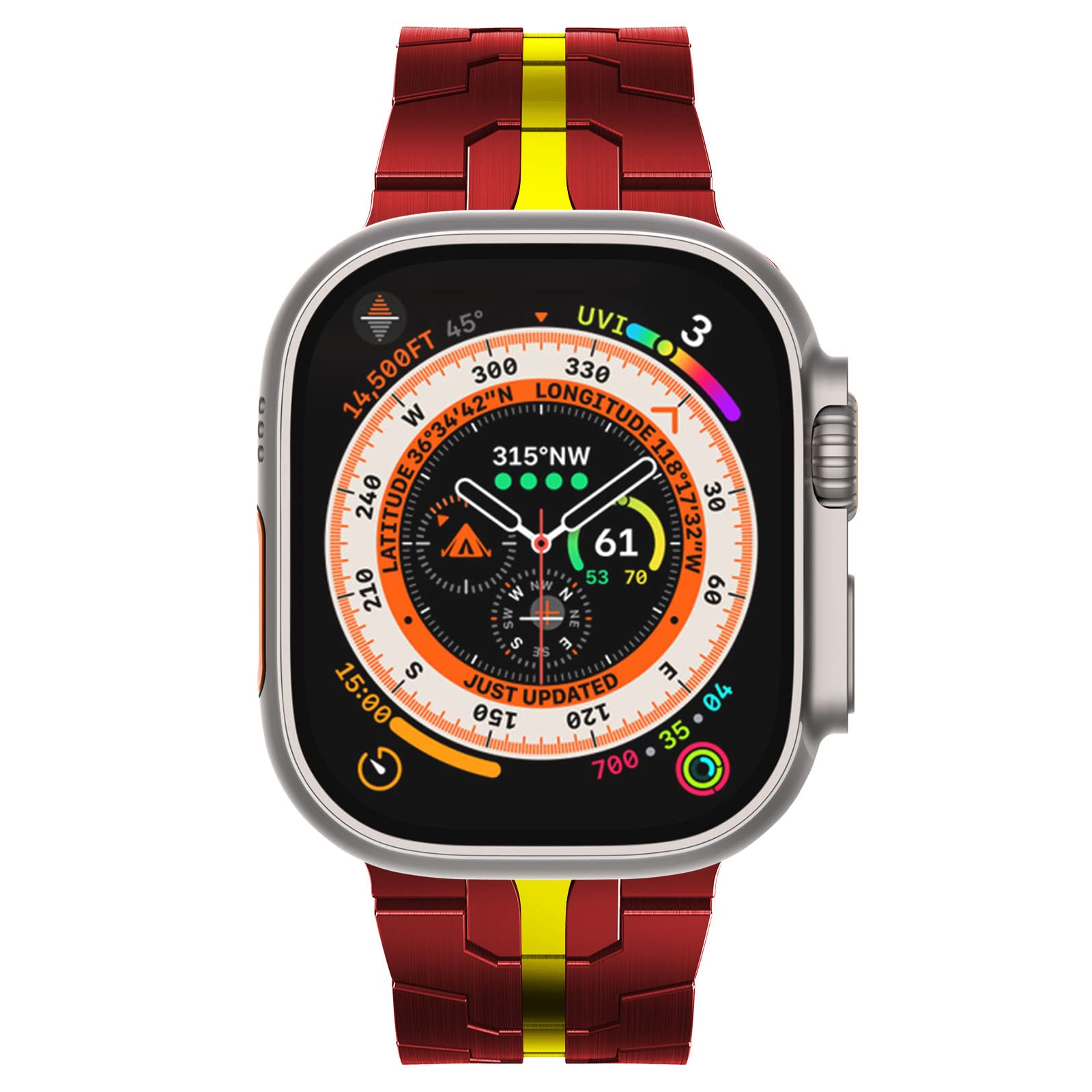 Red/Gold Stainless Steel Band
