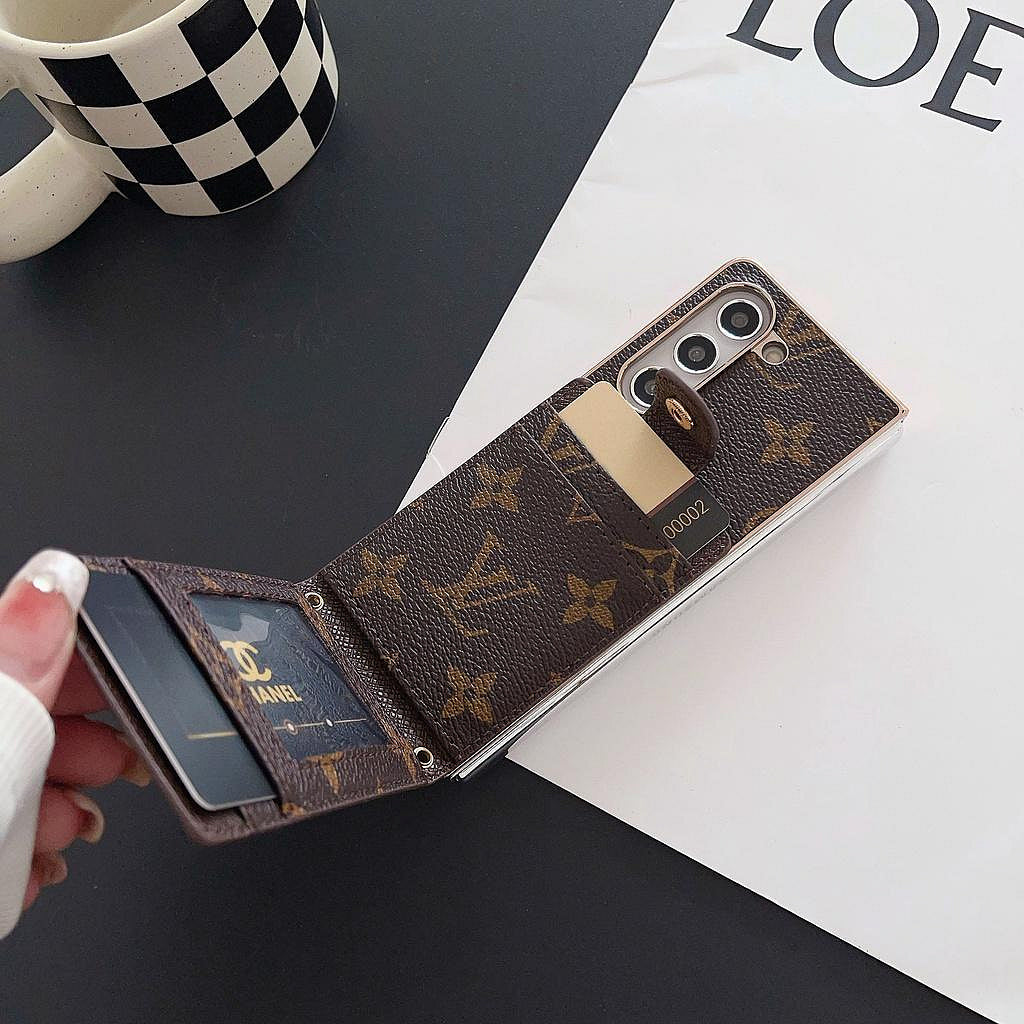 Luxury Embossed Leather Coin Purse Fold Case