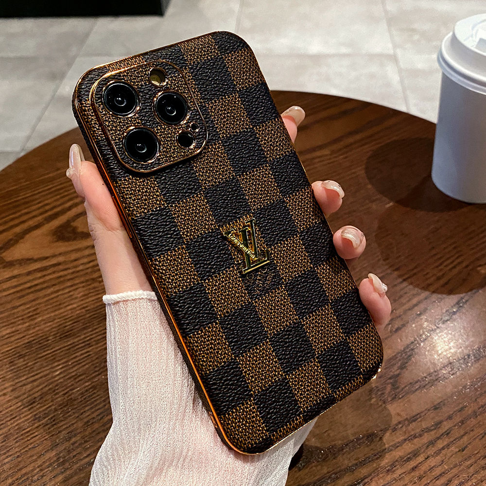 Vintage Plaid Leather Case