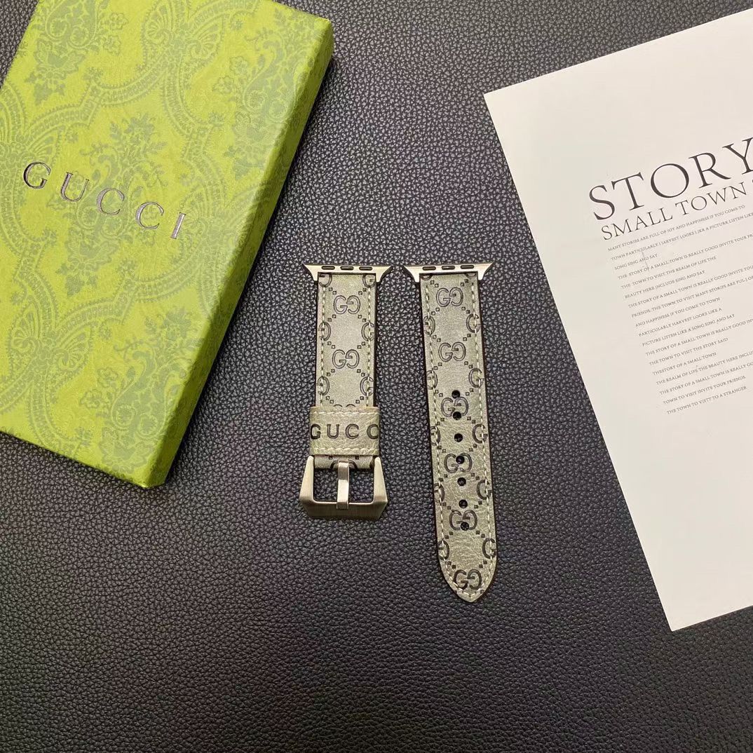 G Embossed Leather Apple Watch Band
