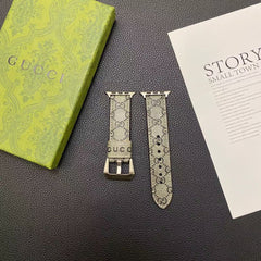 G Embossed Leather Apple Watch Band
