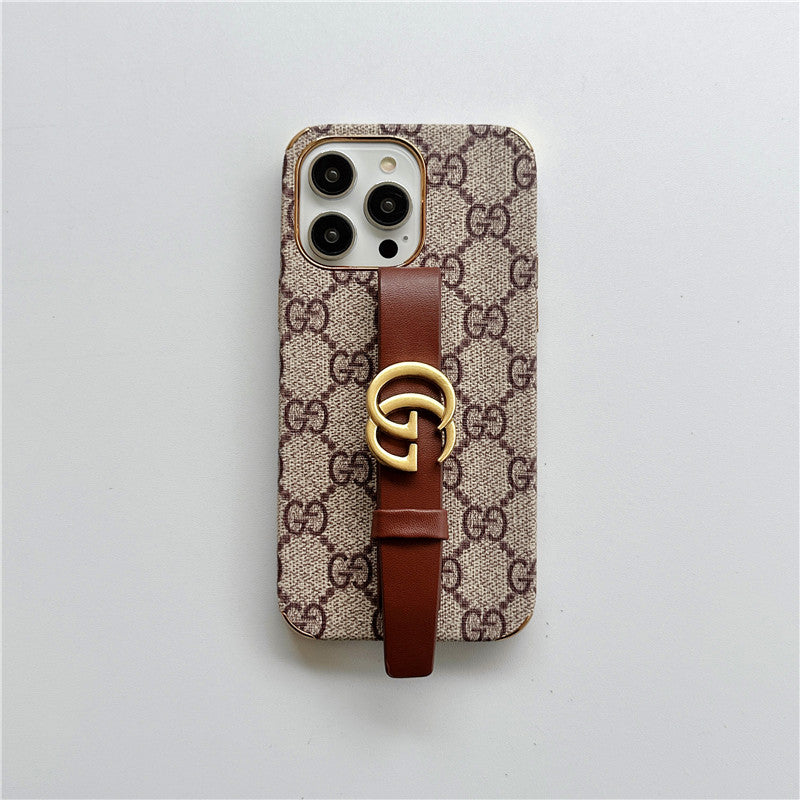 Fashion Embossed Metal Logo Wristband Case