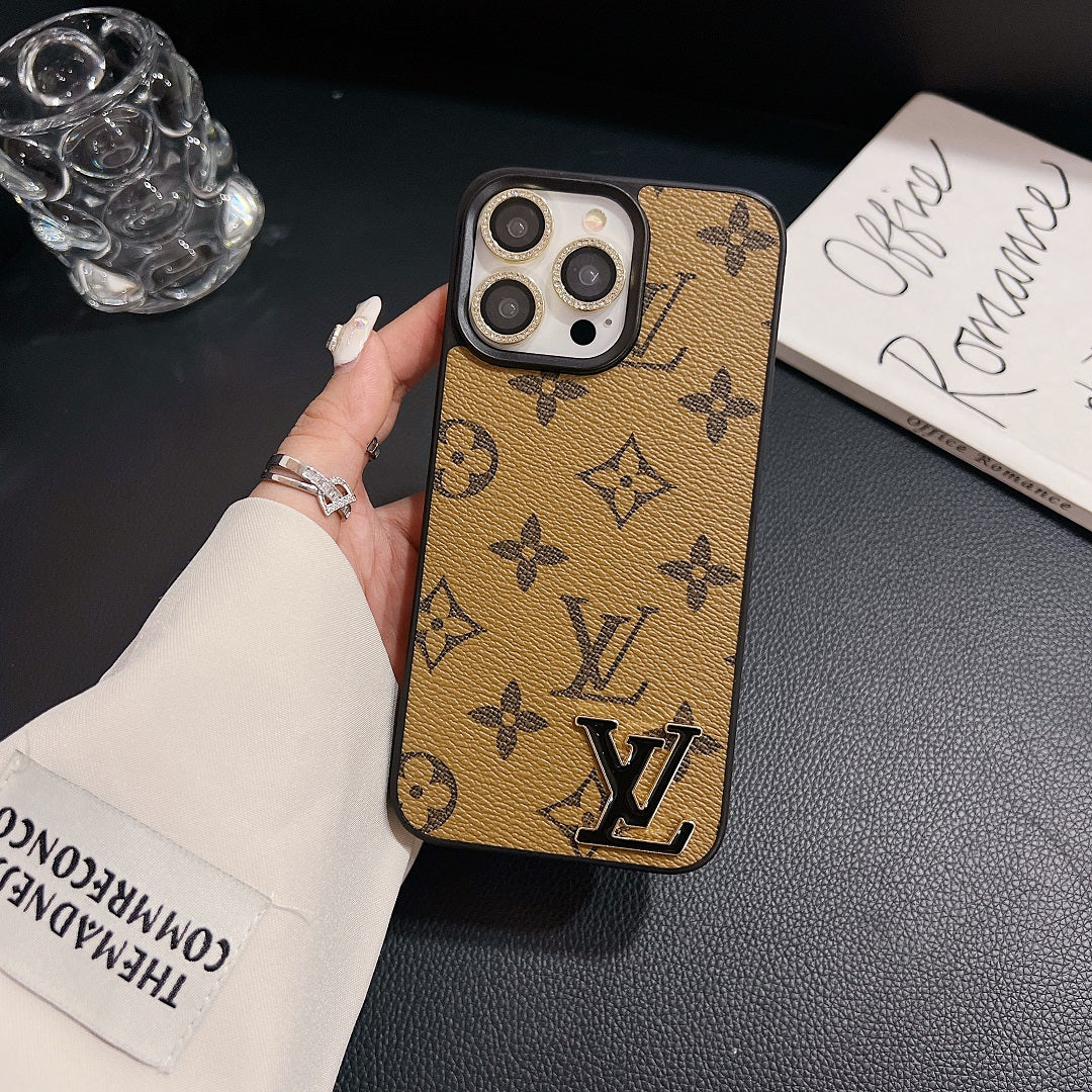 Leather Embossed Enamel Logo Case